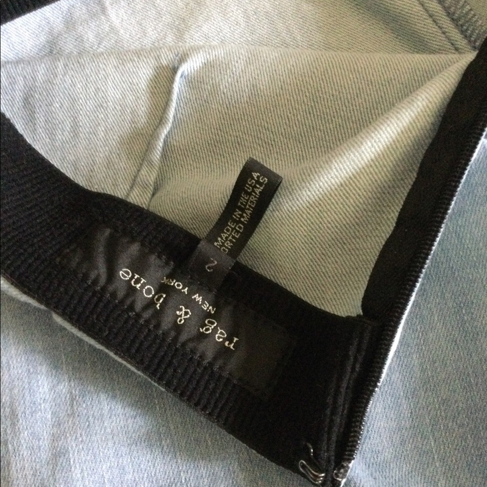 Rag & Bone Blue White washed Denim Leggings - Picture 8 of 9